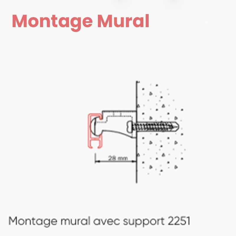 Pack Vorhangstange Schiene 145 cm - NOKOMIS