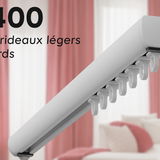 Rail 4400RM sur-mesure NOKOMIS pour rideaux légers à lourds